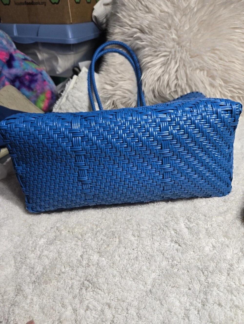 Maria Victoria Azucena Tall PVC Tote Bag Made New